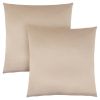 Set of Two 18" Satin Throw Pillows