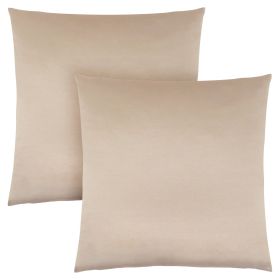 Set of Two 18" Satin Throw Pillows (Color: Gold)