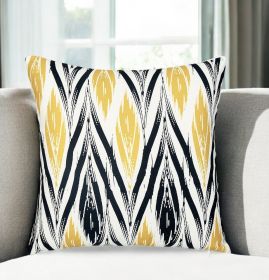 18" Throw Pillow Cover (Color: Black/Yellow)
