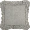 24" Pillow With Ruffled Edges