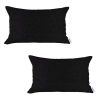 Set Of 2 Solid Lumbar Pillow Covers