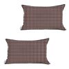 Set Of 2 Houndstooth Lumbar Pillow Covers