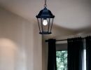Lantern Beveled Metal Dimmable Chandelier With Clear Shades