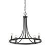 Candle Style Five Light Metal Dimmable Chandelier