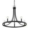 Candle Style Five Light Metal Dimmable Chandelier