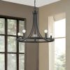 Candle Style Five Light Metal Dimmable Chandelier
