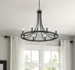 Candle Style Eight Light Metal Dimmable Chandelier