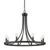 Candle Style Eight Light Metal Dimmable Chandelier