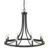 Candle Style Eight Light Metal Dimmable Chandelier