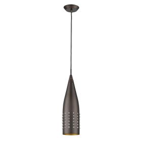 Narrow Hanging Light with Glass Studs (Color: Bronze)