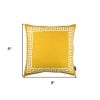 Greek Key Bordered Throw Pillow