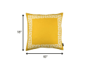 Greek Key Bordered Throw Pillow
