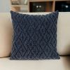 Jacquard Diamond Pattern Decorative Throw Pillow