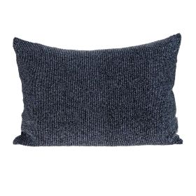 Shimmering Metallic Beaded Luxury Throw Pillow (Color: Blue)