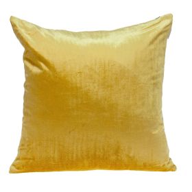 Dual Solid Color Reversible Throw Pillow (Color: Yellow/Gray)