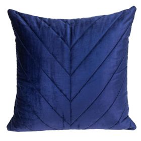 Quilted Velvet Arrows Decorative Throw Pillow (Color: Blue)
