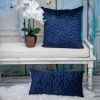 Quilted Velvet Geo Decorative Throw Pillow