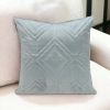 Quilted Diamonds Velvet Solid Color Throw Pillow
