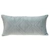 Quilted Diamonds Velvet Solid Color Lumbar Pillow