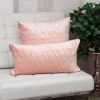 Tufted Diamonds Velvet Lumbar Accent Pillow