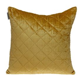 Tufted Diamond Yellow Ochre Transitional Pillow (Option: Square)