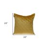 Tufted Diamond Yellow Ochre Transitional Pillow