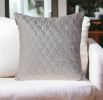 Tufted Velvet Quilted Throw Pillow