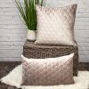 Tufted Velvet Quilted Lumbar Throw Pillow