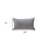 Tufted Velvet Quilted Lumbar Throw Pillow