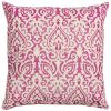 22" Damask Cotton Throw Pillow