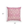 22" Damask Cotton Throw Pillow