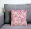 22" Damask Cotton Throw Pillow