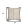 Natural Ticking Stripe Throw Pillow