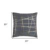 20" Abstract Linework Cotton Throw Pillow