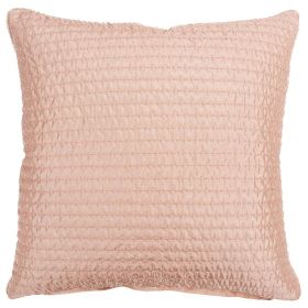 Smooth Weaved Modern Throw Pillow (Color: Blush)