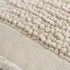 Braided Stripe Macrame Fringe Lumbar Pillow