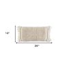 Braided Stripe Macrame Fringe Lumbar Pillow