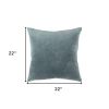 22" Cotton Velvet Throw Pillow