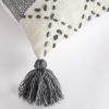 20" Herringbone Cotton Throw Pillow With Tassels
