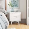 FarmHouse 2 Drawer Solid Wood Nightstand