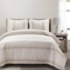 Stripe Reversible Cotton Quilt Set