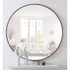 Round Wall Mirror in Black - Living Room Bedroom Accent Bathroom Mirror