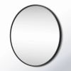 Round Wall Mirror in Black - Living Room Bedroom Accent Bathroom Mirror