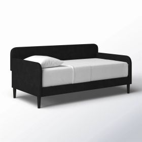 Twin size Modern Velvet Upholstered Daybed (Color: Black)