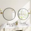 Round Circular Bathroom Wall Mirror with Black Frame