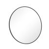 Round Circular Bathroom Wall Mirror with Black Frame