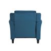 Microfiber Upholstered Armchair Flared Arm Chair with Tufted Back Cushion