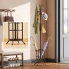 Metal Coat Rack Entryway Hall Tree with Umbrella Stand