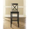 Set of 2 - X-Back 30-inch Solid Wood Barstool
