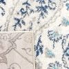 Coastal Blue Grey Damask Indoor Area Rug